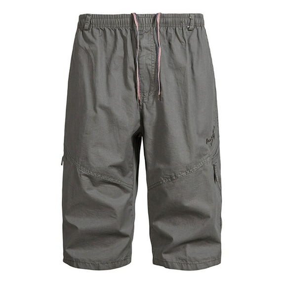 Havenre Mens Elastic Waist Cargo Shorts Zipper Pocket Big and Tall Relaxed fit Stretch Lightweight Cotton Camo Cargo Shorts for Men Army Green XXL