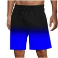 thumbnail image 1 of Havenre Mens Ombre Swim Trunks Lightweight Casual Tie Dye Gradient Color Drawstring Elastic Waist Beach Vacation Surfing Board Shorts with Pockets Blue M, 1 of 5