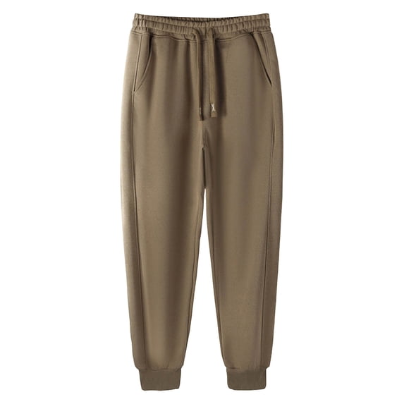 Havenre Sweatpants for Men Big and Tall Regular Fit Casual Drawstring Elastic Waist Sweat Pants Loose Fit Basic Solid Color Athletic Track Pants Joggers with Pockets Coffee M