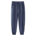 thumbnail image 1 of Havenre Sweatpants for Men Big and Tall Regular Fit Casual Drawstring Elastic Waist Sweat Pants Loose Fit Basic Solid Color Athletic Track Pants Joggers with Pockets Navy L, 1 of 8