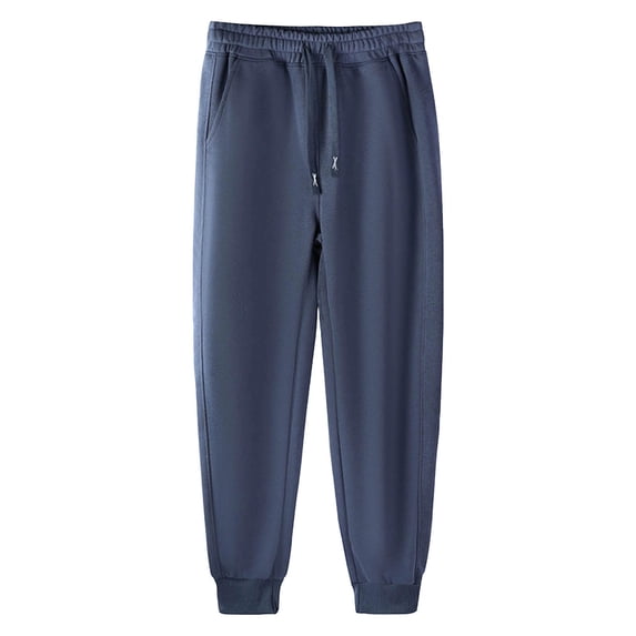 Havenre Sweatpants for Men Big and Tall Regular Fit Casual Drawstring Elastic Waist Sweat Pants Loose Fit Basic Solid Color Athletic Track Pants Joggers with Pockets Navy L