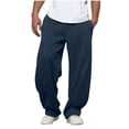 thumbnail image 1 of Havenre Wide Leg Sweatpants for Men Loose Fit Casual Drawstring Elastic High Waist Jogger Pants Trendy Oversized Baggy Athletic Workout Sweat Pants with Pockets Navy XXL, 1 of 8