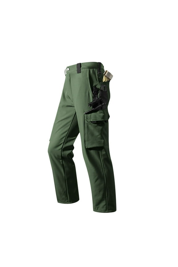 Work Pants for Men Stretch Ripstop Cargo Pants Lightweight Water Resistant Tactical Pants with Multi-Pockets No Belt Green XXXL