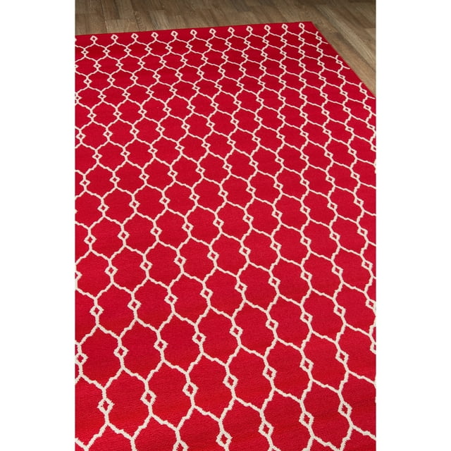 Havenside Home Baja Trellis Indoor Outdoor Rug Red 7'10