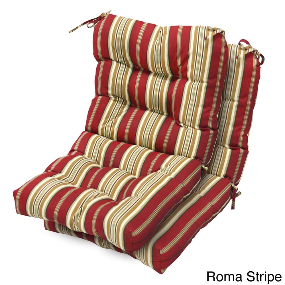 Havenside Home Dunedin 21" x 42" Outdoor Seat/Back Chair Cushion (Set