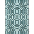thumbnail image 1 of Momeni  Baja Links Geometric Trellis Outdoor Area Rug Blue 3'11" x 5'7" 4' x 6' Ivory Runner, Rectangle, 1 of 5