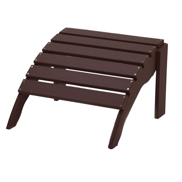 Havenside Home Hawkesbury Allweather Recycled Plastic Ottoman by 9' x 12' Chocolate