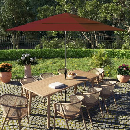 Havenside Home North Bend 11-foot Crank Open Auto-tilt Black Umbrella by Brick