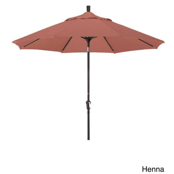 Havenside Home North Bend 9-foot Sunbrella Crank Open Auto-tilt Bronze Patio Umbrella by Henna