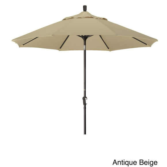 Havenside Home North Bend 9-foot Sunbrella Crank Open Auto-tilt Bronze Umbrella by Antique Beige