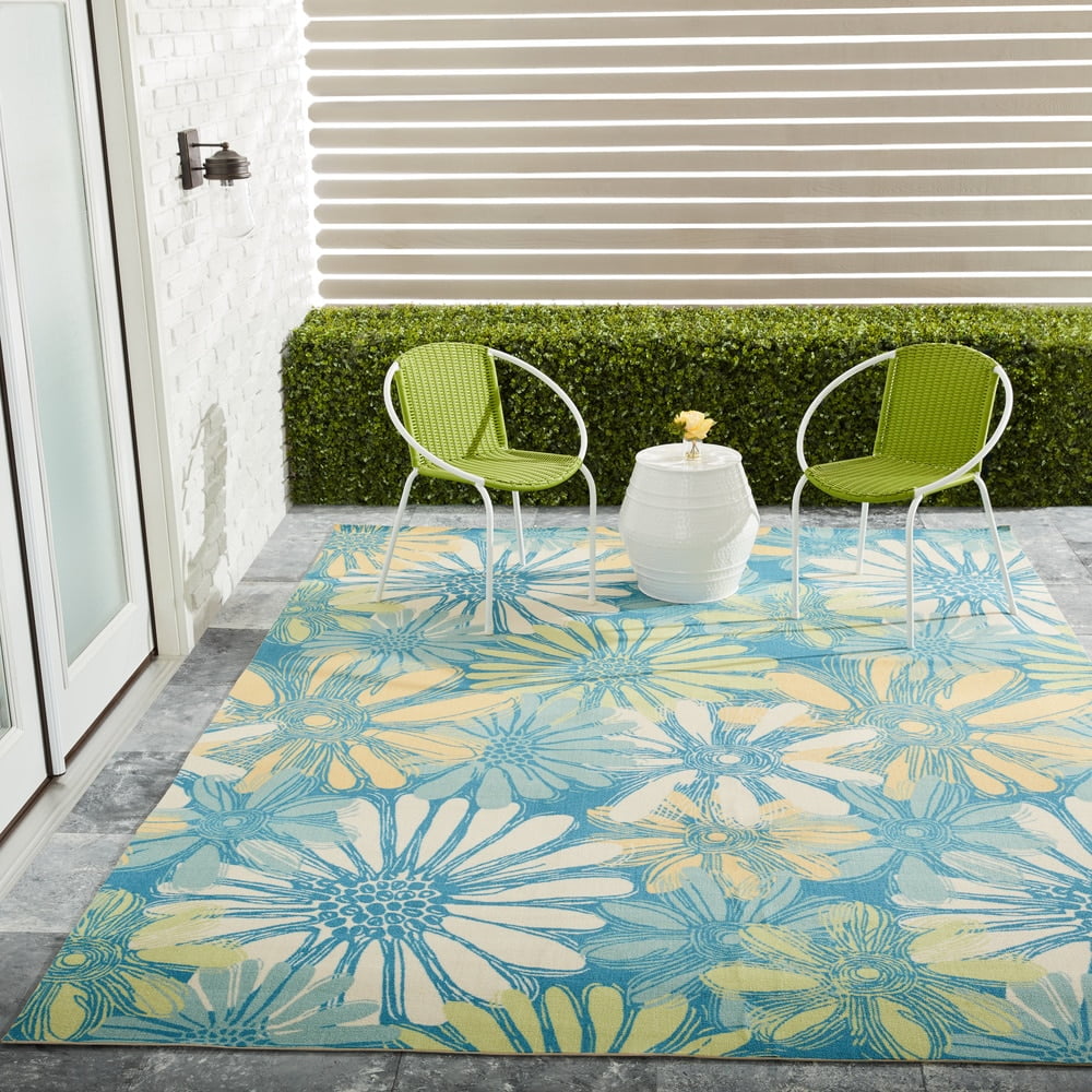 Havenside Home Ogunquit Indoor/Outdoor Abstract Floral Modern Rug by ...