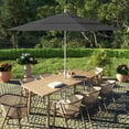 thumbnail image 1 of Havenside Home Perry 11ft Round Crank Lift Collar Tilt Aluminum Patio Umbrella by , Base Not Included Black, 1 of 5