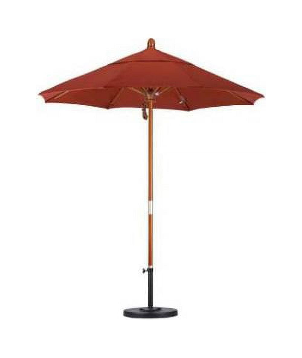 Havenside Home Port Lavaca 7.5ft Round Sunbrella Wooden Patio Umbrella