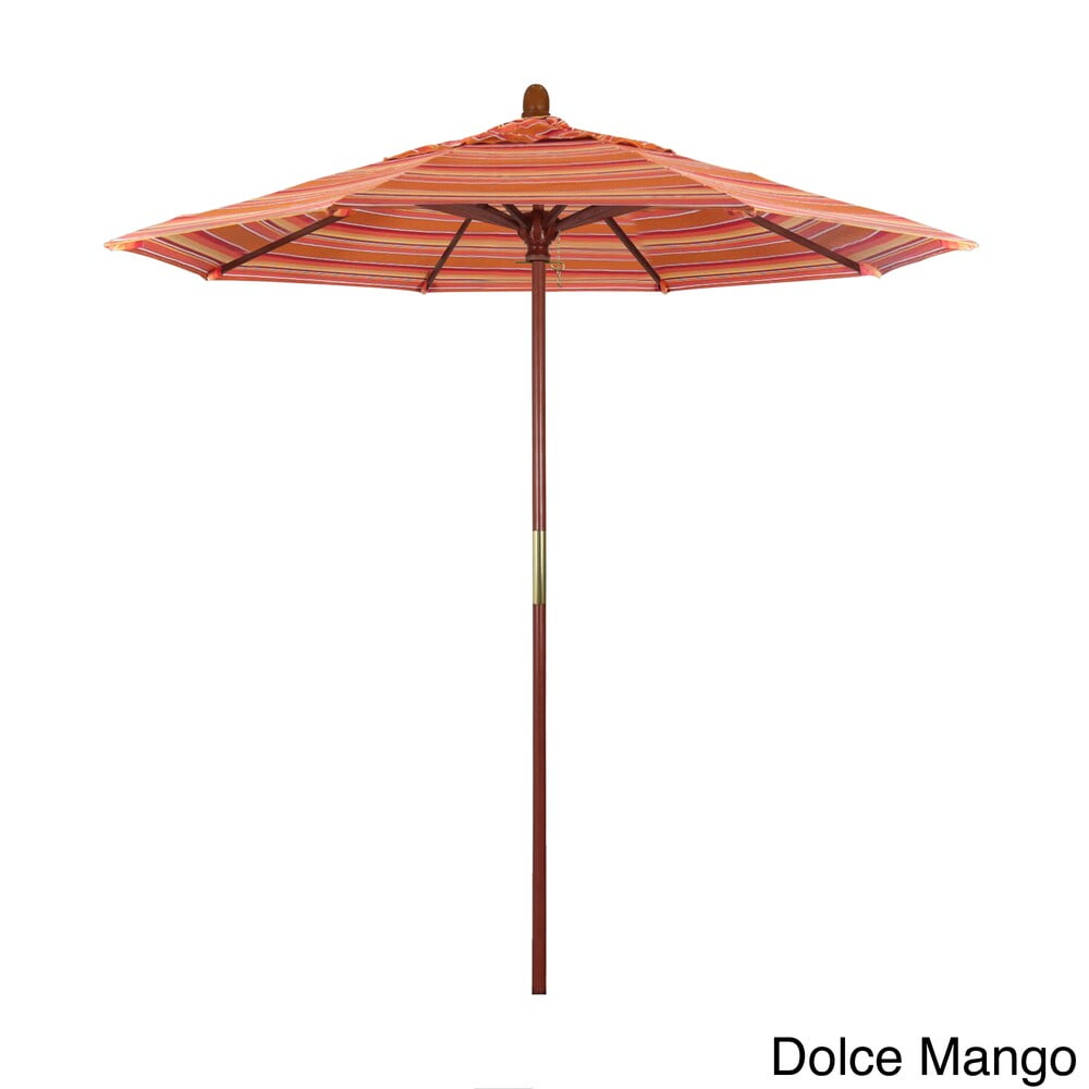 Havenside Home Port Lavaca 7.5ft Round Sunbrella Wooden Patio Umbrella