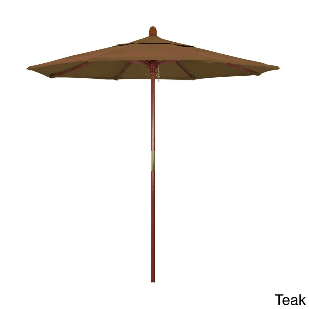 Havenside Home Port Lavaca 7.5ft Round Sunbrella Wooden Patio Umbrella