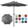 thumbnail image 1 of Havenside Home Sun-Ray 9' Round 8Rib Aluminum Market Umbrella, Base Not Included Natural, 1 of 7
