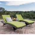 thumbnail image 1 of Havenside Home Vilano 3-piece Outdoor Cushioned Lounge Set by  by  Grey Wicker With Bright Green Cushion, 1 of 5