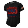 thumbnail image 1 of Havenx 1776 We the People American Flag Shirt for Men Crewneck Short Sleeve Shirt Graphic American Flag Design Tshirts Cross Patriotic 250 Years Of Freedom Tees,Black L, 1 of 4