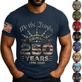 thumbnail image 1 of Havenx 250 Years Of American Independence T-Shirt for Men American Flag Design Crew Neck Shirt Short Sleeve Fun Graphic T-Shirt 250 Years Of Freedom Cross Patriotic Top,Khaki 2XL, 1 of 5