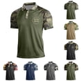 thumbnail image 1 of Havenx 250th Anniversary Usa Shirt for Men American Flag Print Camo Polo Short Sleeve Button Front Collar Golf Polos T-Shirts Lapel Patriotic Independence Day 4th Of July Causal Tops,Black M, 1 of 4