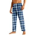 thumbnail image 1 of Havenx Flannel Pajamas for Men Plaid Pajamas Pants 2025 Trendy Plus Size Sleeping Pants Elastic Waist Straight-Leg Lightweight Sleep & Lounge Pants,Blue 3XL, 1 of 6