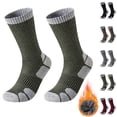 thumbnail image 1 of Havenx Fleece Compression Socks Men Knee High Socks for Men Comfort Graduated Support Socks for Hiking Long Distance Running Commute Casual Sport Wear,Camouflage Green One Size, 1 of 4