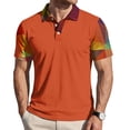 thumbnail image 1 of Havenx Golf Polo Shirts for Men Short Sleeve 3-Button Shirts Camo Printed Raglan Collared T-Shirts Work Business Athletic Casual Summer Wear,Orange 2XL, 1 of 5