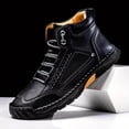 thumbnail image 1 of Havenx Leather Boots Mens Wide Shoes Comfortable Handmade Casual Boots Waterproof Arch Support Spacious Toe Box Outdoor Non-Slip Walking Shoes,Black 43(US-9), 1 of 6