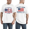 thumbnail image 1 of Havenx Men's 250th Years Of American Freedom T-Shirt Short Sleeve Crew Neck Shirts American Flag Design T-Shirt Patriotic We the People 1776 Workout Tops,White 4XL, 1 of 4