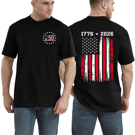 Havenx Men's American 250th Anniversary T-Shirt Short Sleeve Crewneck Shirts American Flag Design T-Shirts 4th Of July We the People Freedom Tops,Wine 4XL