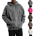 thumbnail image 1 of Havenx Men's Distressed Washed Hooded Sweatshirt Long Sleeve Hoodies with Pockets Hooded Pullover Tops Fall Winter Fashion Loose Basic Comfy Casual Clothes,Gray 3XL, 1 of 6