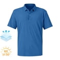thumbnail image 1 of Havenx Men's Golf Shirt Short Sleeve Quick Dry Performance Shirt Collared 3 Buttons Moisture Wicking Polos Lightweight Golf Work Athletic Casual Stylish Clothes,Blue XL, 1 of 6