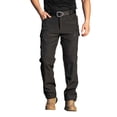 thumbnail image 1 of Havenx Men's Insulated Work Pants Fleece Lined Ripstop Pants Water Repellent Elastic Waistband Overalls Pant Multi Pocket Quick-Dry Durable Outdoor Hiking Military Fan Clothing,Black L, 1 of 6