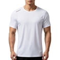 thumbnail image 1 of Havenx Men's Short Sleeve Upf 50+ T-Shirt Sun Protection Fast Dry Tshirts Moisture Wicking Tee Soft Basic Plain Athletic Workout Casual Swim Clothes,White 2XL, 1 of 4