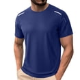 thumbnail image 1 of Havenx Men's Summer Cooling Ice Silk T-Shirts Short Sleeve Crewneck Shirts Rapid Dry Moisture-Wicking T-Shirt Casual Vintage Cooling Fishing Sports Fitness Tees,Dark Blue M, 1 of 5
