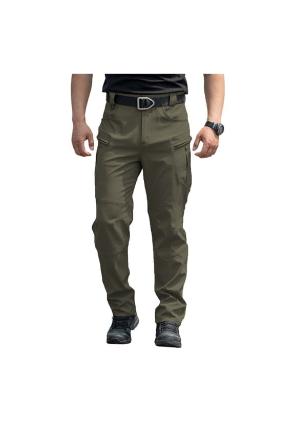 Men's Tactical Pants Ripstop Waterproof Stretch Cargo Trousers with Multi Pockets Quick Dry Overalls Pant Lightweight Casual Relaxed Fit Work Dress,Camouflage Green 2XL