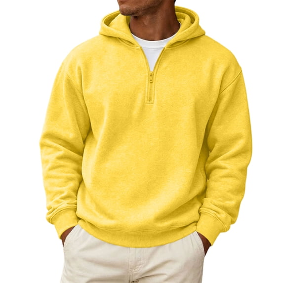Havenx Mens 1/4 Zip Up Hoodies Fleece Lined Long Sleeve Hoodies with Pockets Hooded Pullover Fall Winter Athletic Workout Casual Warm Tops