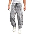thumbnail image 1 of Havenx Mens Baggy Camo Cargo Sweatpants Maple Leaf Print Elastic Waist Tapered Cargo Jogger Sweatpants with Flap Pockets Wide Leg Bottoms Hunting Casual Fashion Loose Fit Y2k Clothes,Gray XL, 1 of 5