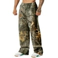 thumbnail image 1 of Havenx Mens Baggy Camo Pants Graphic Camo Sweat Pant Wide Leg Elastic Waist Bottoms with Pockets Workout Athletic Joggers Soft Lounge Open Bottom Clothes,Camouflage 2XL, 1 of 4