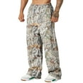 thumbnail image 1 of Havenx Mens Baggy Camo Pants Graphic Print Camouflage Sweatpants Wide Leg Elastic Waist Bottoms with Pockets Casual Fashion Y2k Loose Fit Joggers Open Bottom Outfits,Gray 2XL, 1 of 4