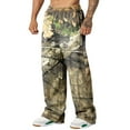 thumbnail image 1 of Havenx Mens Baggy Pants Camouflage Graphic Print Sweatpants Straight Wide Leg Elastic Waist Bottoms with Pockets Joggers for Gym Workout Hiking Casual Camo Clothing,Mint Green XL, 1 of 4