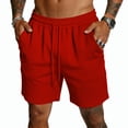 thumbnail image 1 of Havenx Mens Basic Mesh Shorts Drawstring Elastic Waist Shorts with Pockets Fast Dry Mesh Sweat Shorts Lightweight Summer Beach Gym Workout Wear,Red 3XL, 1 of 4