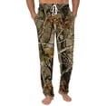 thumbnail image 1 of Havenx Mens Camo Pajama Pants Elastic Long Pants Camo Straight-Fit Bottoms with Pockets Comfort Sleep Lounge Novelty Loose Sleep Pants,Dark Green XL, 1 of 6