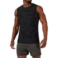 thumbnail image 1 of Havenx Mens Camo Print Tank Tops Sleeveless Crew Neck Shirts Rapid Dry Moisture-Wicking Tee Tops Summer Casual Beach Vacation Workout Tanks,Black 3XL, 1 of 5