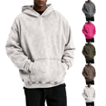 thumbnail image 1 of Havenx Mens Distressed Washed Hoodies Pullover Long Sleeve Hoodie with Pockets Hooded Sweatshirt Comfy Casual Retro Relaxed Fit Fall Winter Clothes,Beige S, 1 of 6