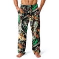 thumbnail image 1 of Havenx Mens Flannel Pajama Pants Camouflage Print Straight-Fit Pants with Pockets Flannel Elastic Waist Pajama Bottoms Comfort Sleep Lounge Novelty Loose Clothes,Light Green M, 1 of 6