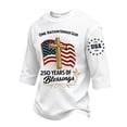 thumbnail image 1 of Havenx Mens Patriotic T Shirts Crewneck Three-quarter Sleeve Shirts American Flag Design Fun Graphic T-Shirt Classic Patriotic Summer Workout Freedom Tees,White 2XL, 1 of 5