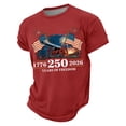 thumbnail image 1 of Havenx Mens Patriotic T Shirts Short Sleeve Crew Neck Shirts American Flag Design Tshirts Freedom We the People Classic Summer Tees,Red S, 1 of 4