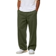 thumbnail image 1 of Havenx Mens Sweatpants Straight Wide Leg Drawstring Pants with Pockets Elastic Waist Open Bottom Sweatpant Gym Lounge Athletic Workout Fall Winter Pant,Camouflage Green L, 1 of 5