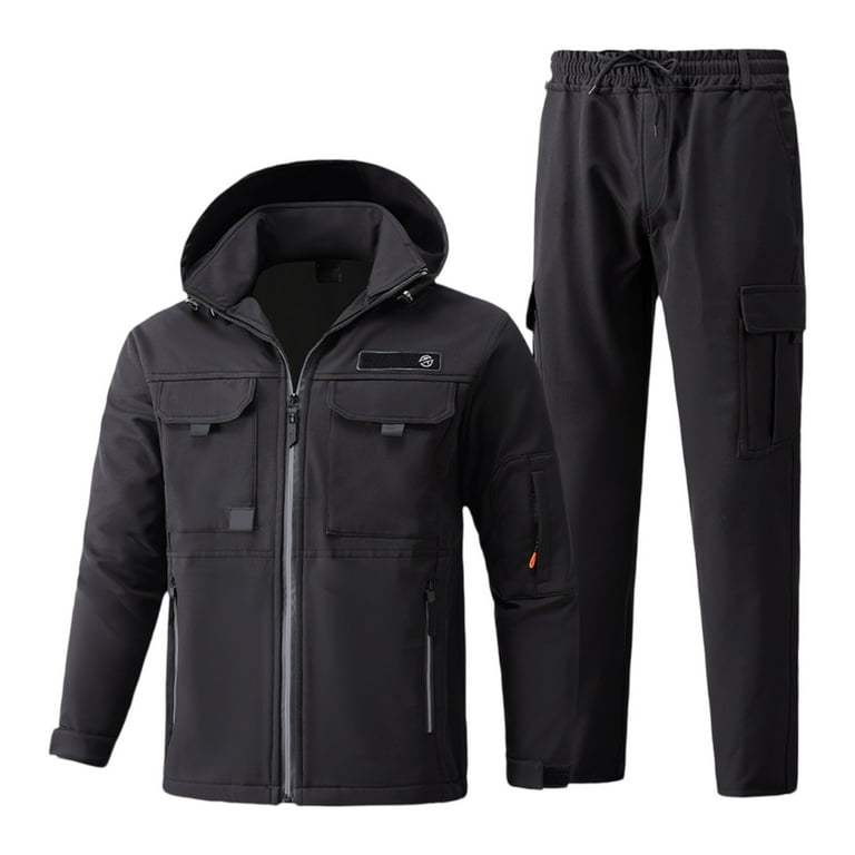 Havenx Mens Track Suits Piece Tactical Uniform Set Fleece Lined